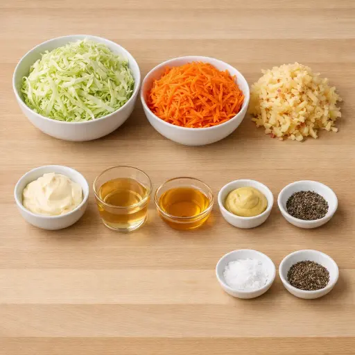 Ingredients for Zesty Apple Carrot Coleslaw