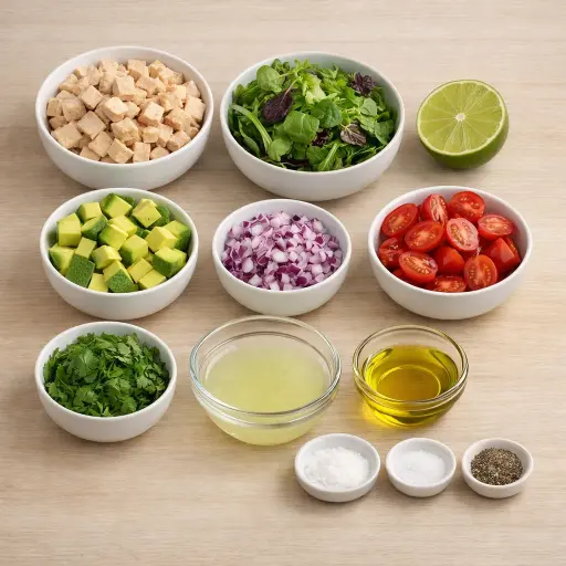 Ingredients for Zesty Avocado Chicken Salad