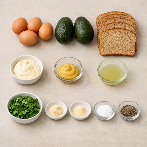 Ingredients for Zesty Avocado Egg Salad