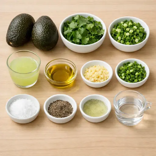 Ingredients for Zesty Avocado Salsa Verde