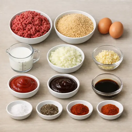 Ingredients for Zesty BBQ Meatloaf