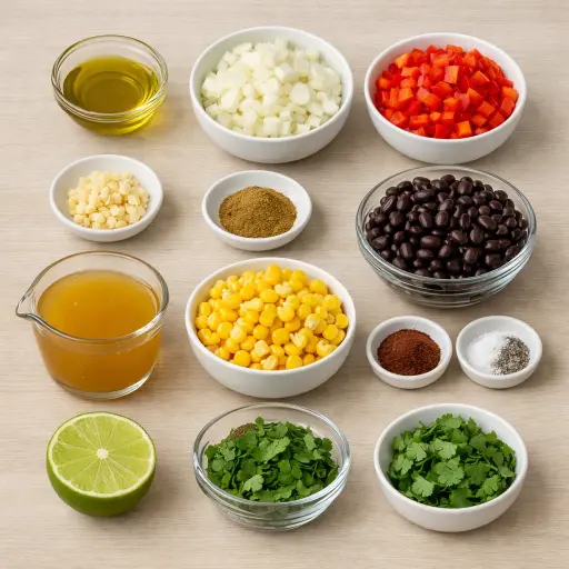 Ingredients for Zesty Black Bean Corn Soup