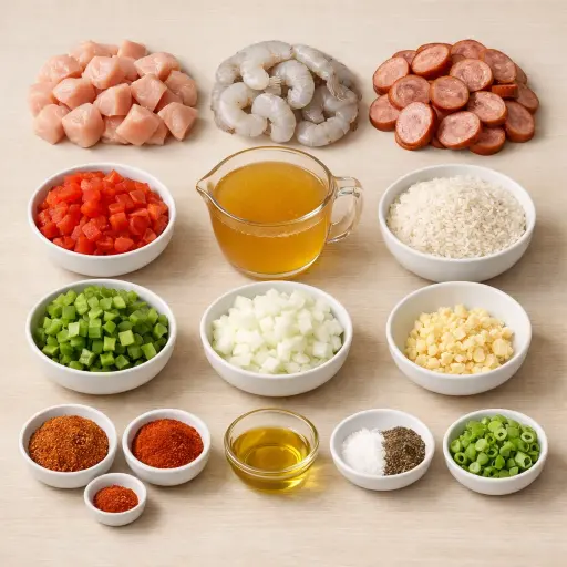 Ingredients for Zesty Cajun Jambalaya