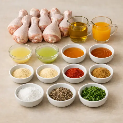 Ingredients for Zesty Citrus Baked Chicken Drumsticks