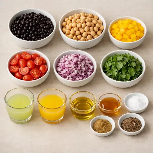 Ingredients for Zesty Citrus Bean Salad