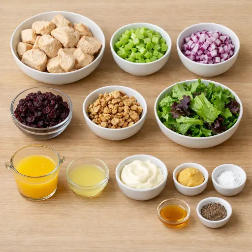 Ingredients for Zesty Citrus Chicken Salad