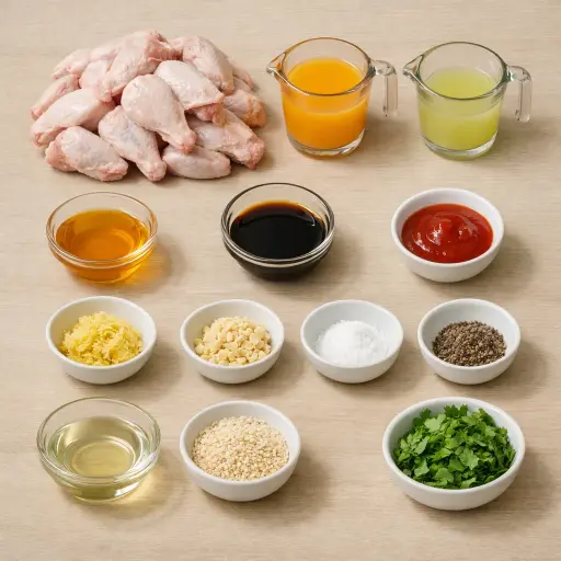 Ingredients for Zesty Citrus Chicken Wings