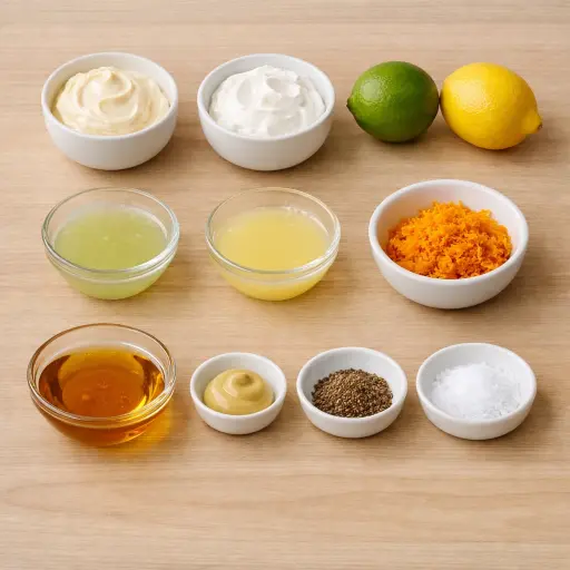 Ingredients for Zesty Citrus Coleslaw Dressing