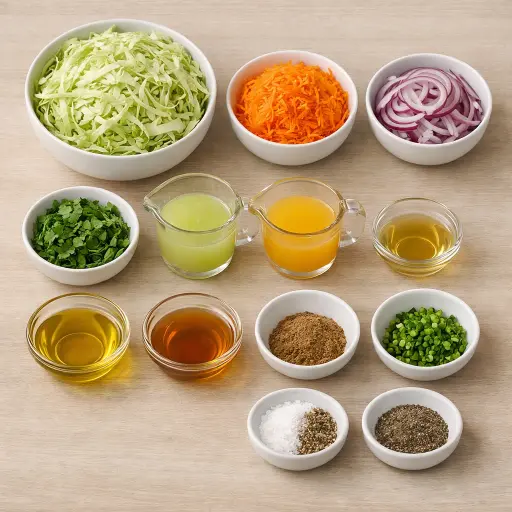 Ingredients for Zesty Citrus Coleslaw