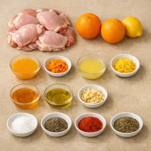 Ingredients for Zesty Citrus Crockpot Chicken