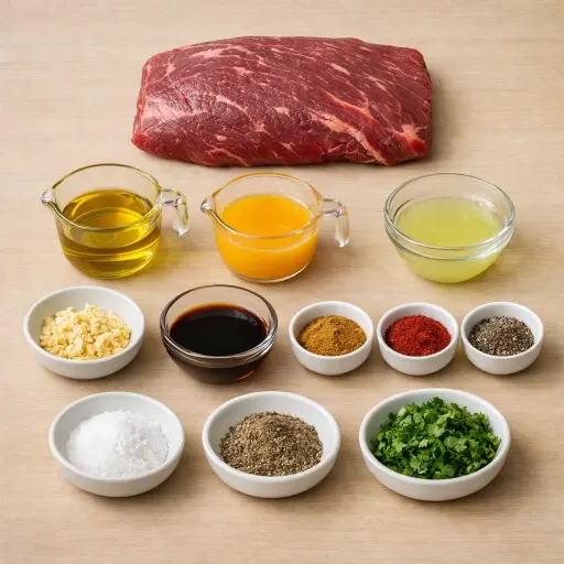 Ingredients for Zesty Citrus Flank Steak