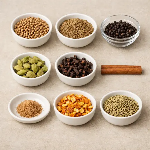 Ingredients for Zesty Citrus Garam Masala