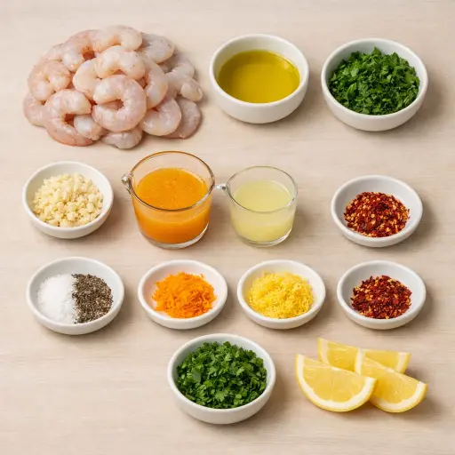 Ingredients for Zesty Citrus Garlic Shrimp