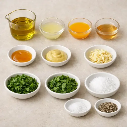 Ingredients for Zesty Citrus Herb Vinaigrette