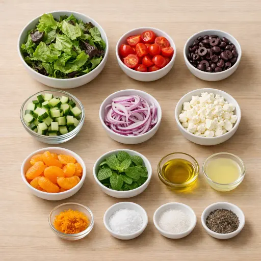 Ingredients for Zesty Citrus Mediterranean Salad