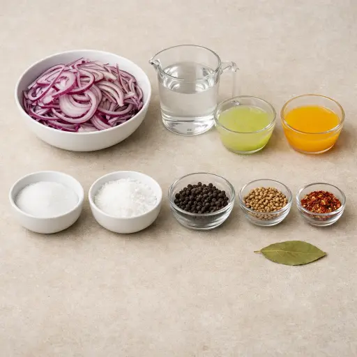 Ingredients for Zesty Citrus Pickled Red Onions