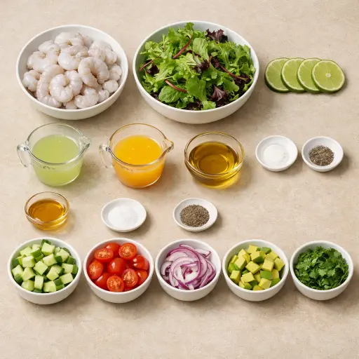 Ingredients for Zesty Citrus Shrimp Salad