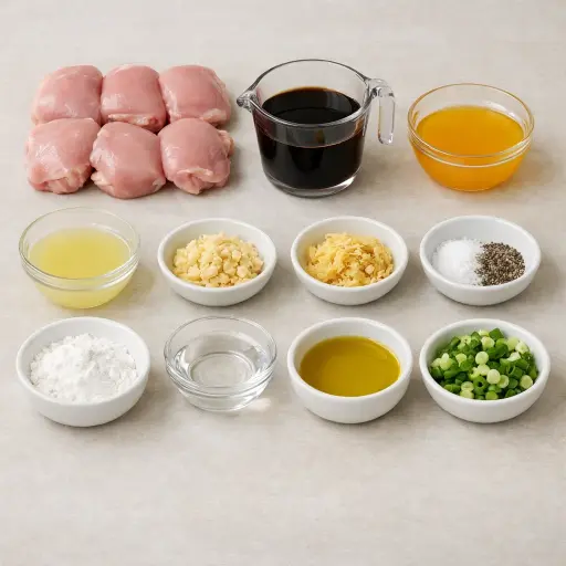 Ingredients for Zesty Citrus Teriyaki Chicken
