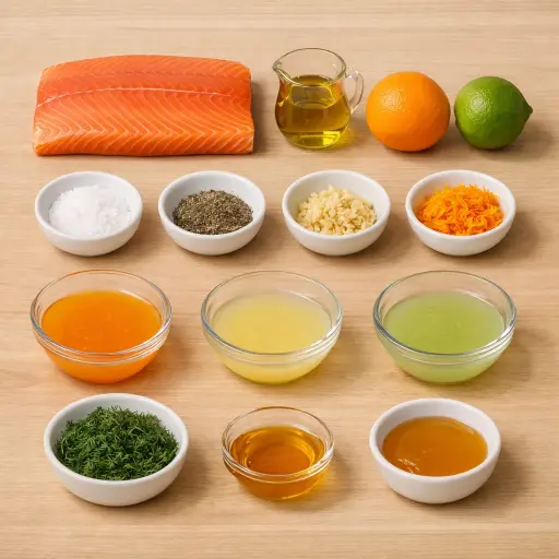 Ingredients for Zesty Citrusy Baked Salmon