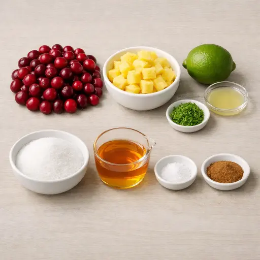 Ingredients for Zesty Cranberry-Pineapple Relish