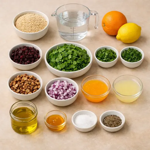 Ingredients for Zesty Cranberry Quinoa Salad