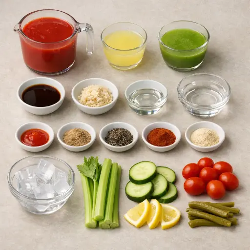 Ingredients for Zesty Garden Bloody Mary