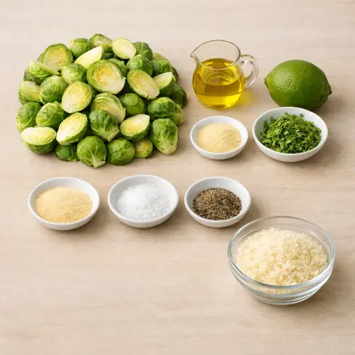 Ingredients for Zesty Garlic Lime Brussels Sprouts