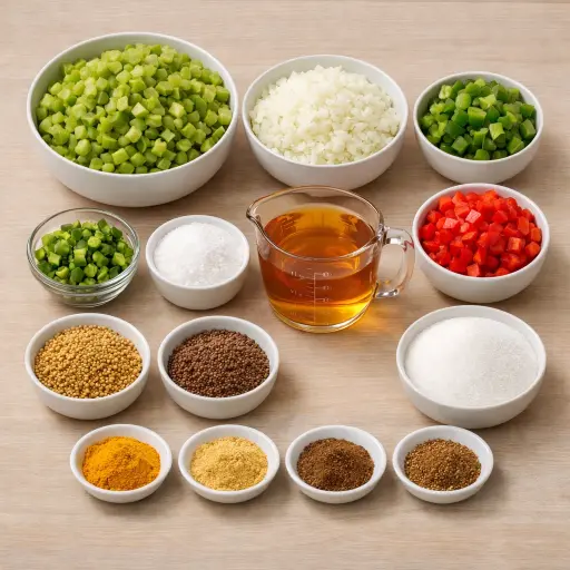 Ingredients for Zesty Green Tomato Relish