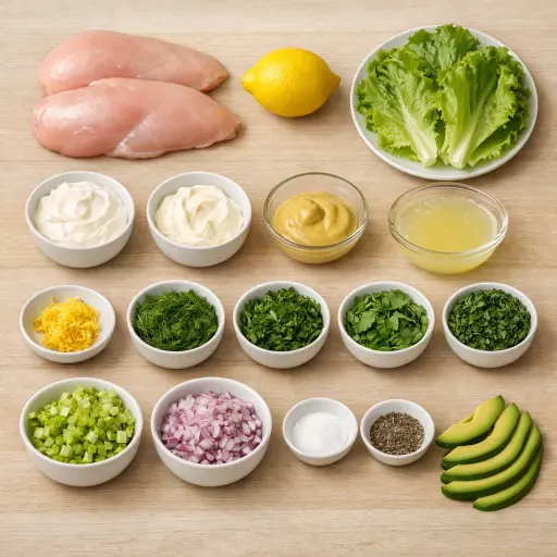 Ingredients for Zesty Herb Chicken Salad