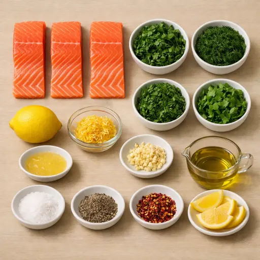 Ingredients for Zesty Herb-Crusted Baked Salmon