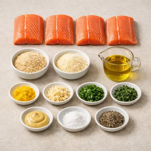 Ingredients for Zesty Herb-Crusted Salmon