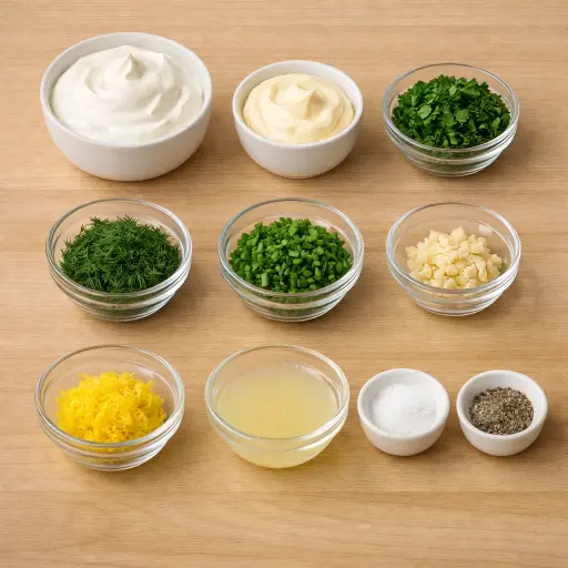 Ingredients for Zesty Herb Dip