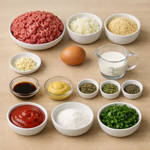 Ingredients for Zesty Herb-Infused Meatloaf