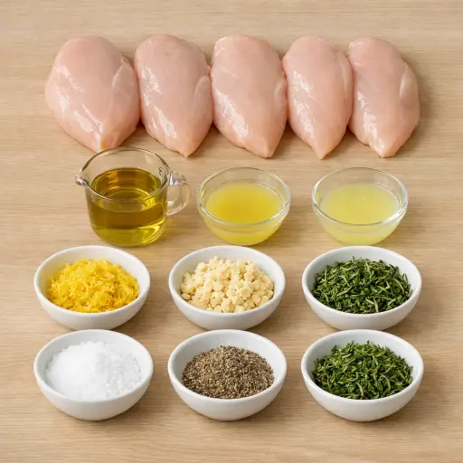 Ingredients for Zesty Herb Lemon Chicken