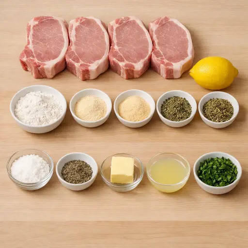 Ingredients for Zesty Herb Pan-Fried Pork Chops