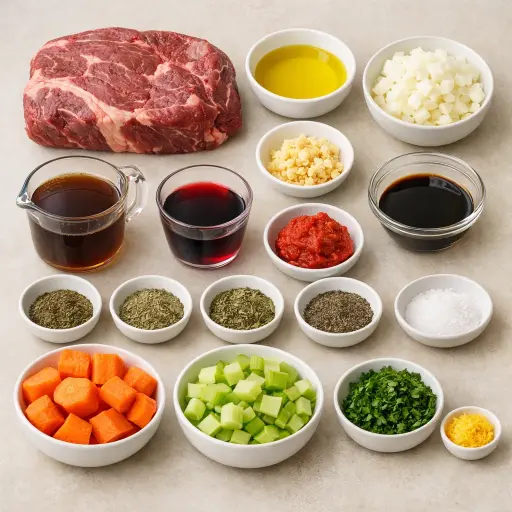 Ingredients for Zesty Herb Slow Cooker Pot Roast