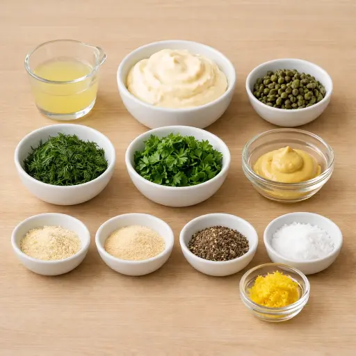Ingredients for Zesty Herb Tartar Sauce