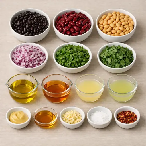 Ingredients for Zesty Herb Three-Bean Salad