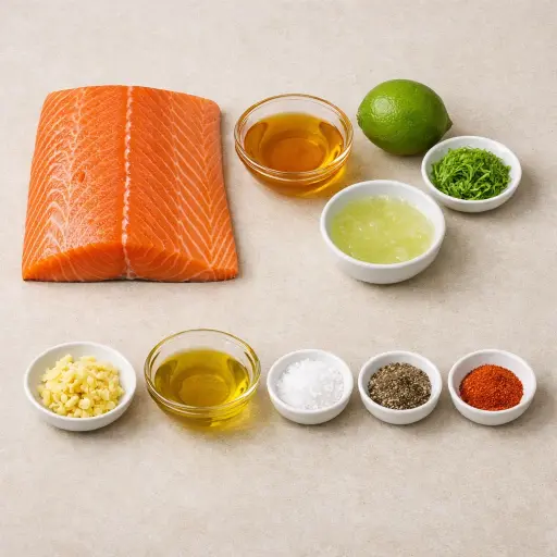 Ingredients for Zesty Honey-Lime Baked Salmon