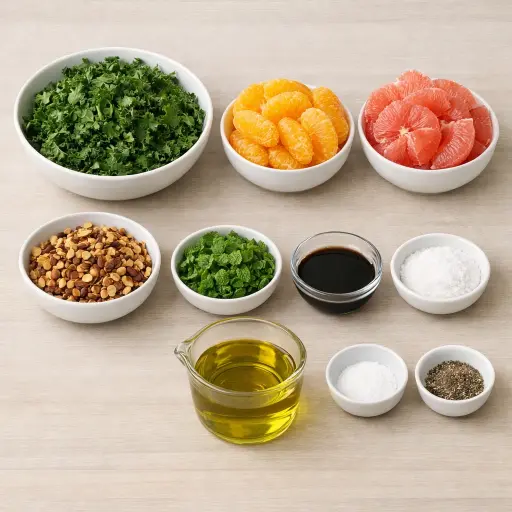 Ingredients for Zesty Kale & Citrus Salad
