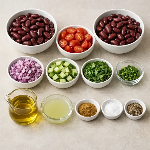 Ingredients for Zesty Kidney Bean Salad