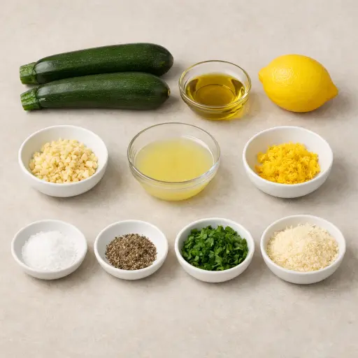 Ingredients for Zesty Lemon Garlic Zucchini