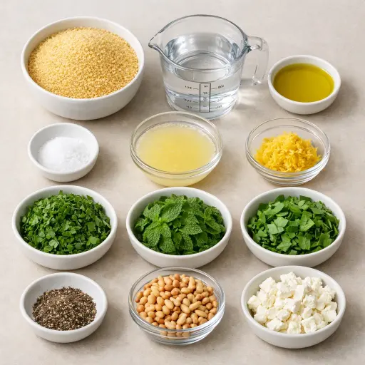Ingredients for Zesty Lemon Herb Couscous