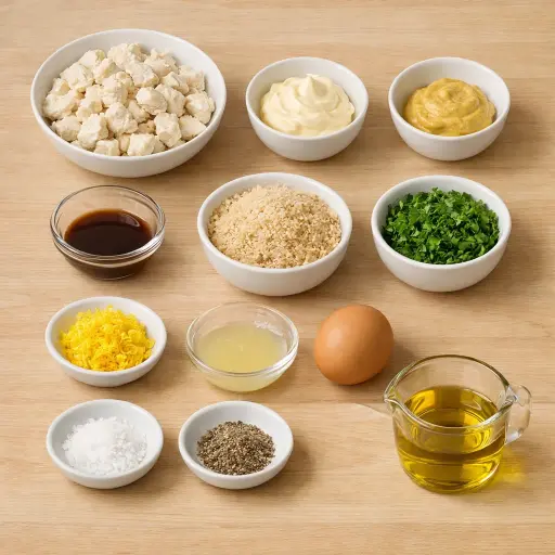 Ingredients for Zesty Lemon Herb Crab Cakes