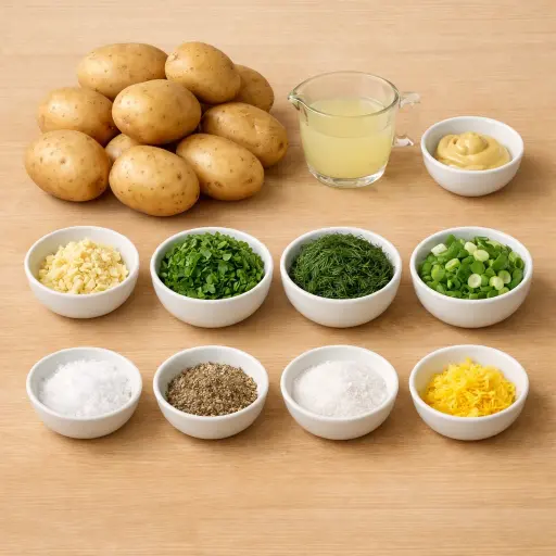 Ingredients for Zesty Lemon Herb Potato Salad