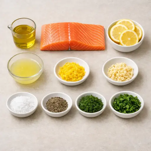 Ingredients for Zesty Lemon Herb Salmon