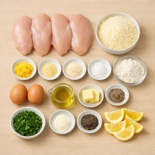 Ingredients for Zesty Lemon Parmesan Chicken