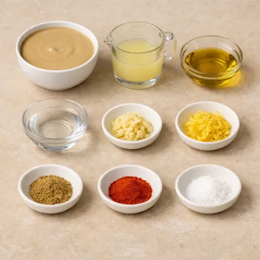 Ingredients for Zesty Lemon Tahini