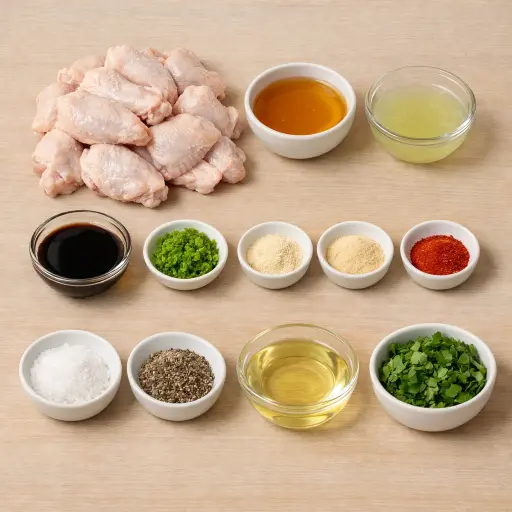 Ingredients for Zesty Lime and Honey Glazed Chicken Wings