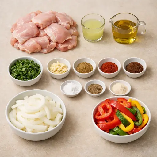 Ingredients for Zesty Lime Cilantro Mexican Chicken